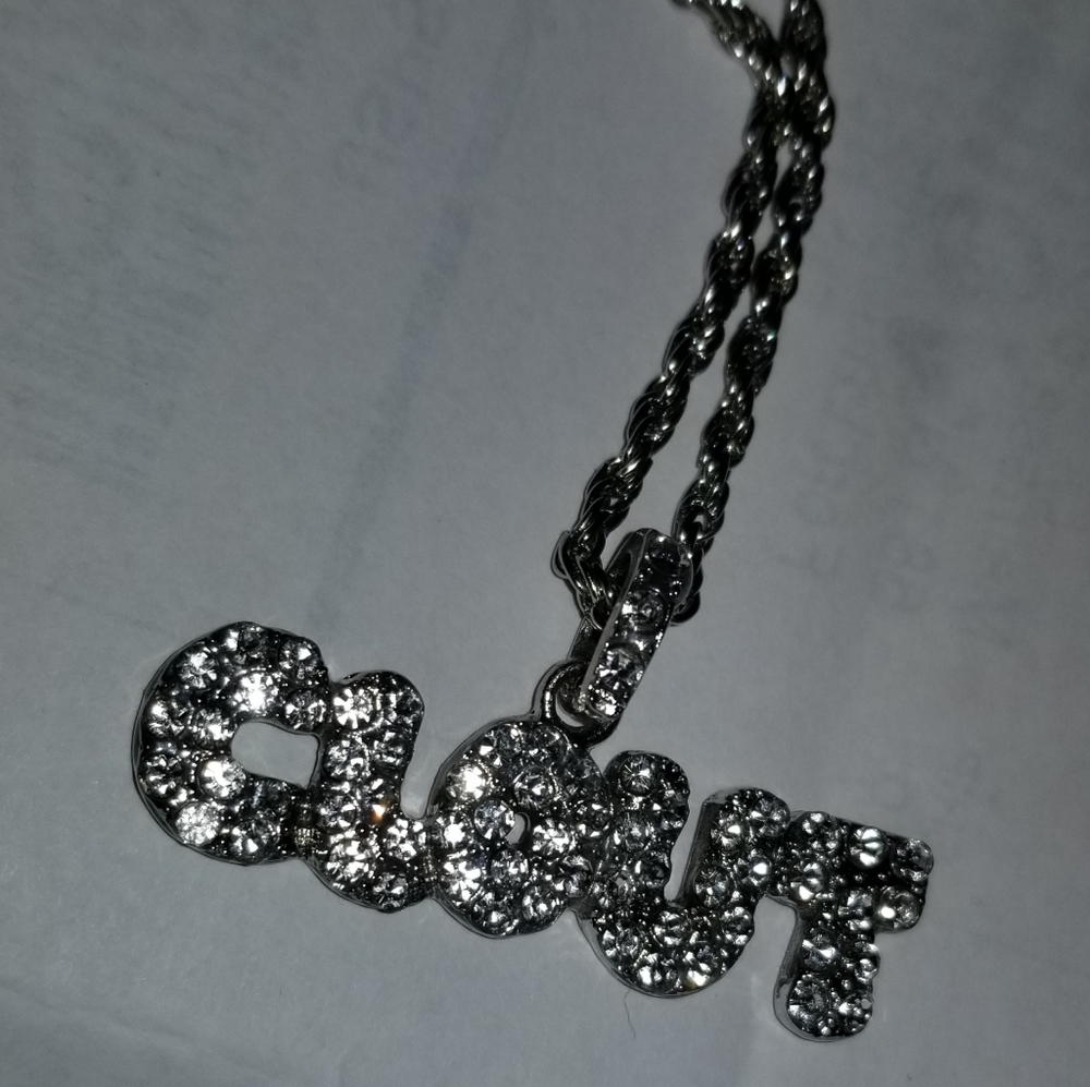 NEW Clout Pendant Hip hop necklace 24 inch chain